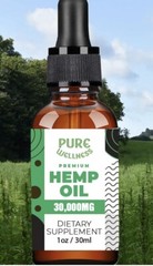 100% Pure Hemp Oil- USDA Organic| Cold-Pressed | Stress Pain Sleep | Made in USA