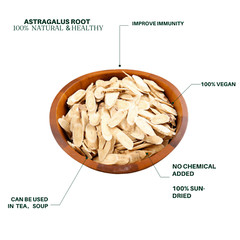 Astragalus Root Slices Huangqi 100% Natural 16oz caffeine free 北芪 黄芪 补血 补气
