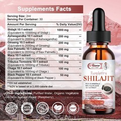 Organic Himalayan Shilajit Drops & Ashwagandha Energy Immune System Support