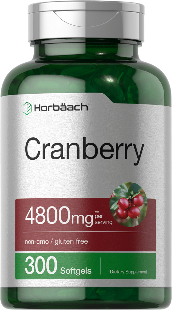 Cranberry Supplement | 4800mg | 300 Softgels | Non-GMO | by Horbaach