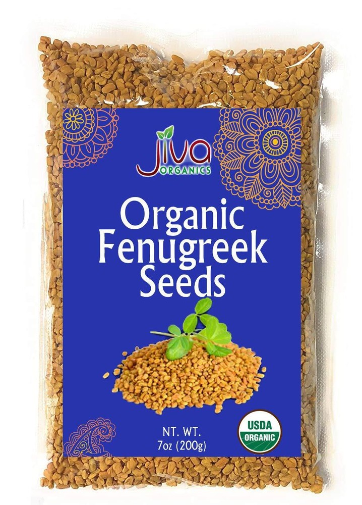 Jiva Organics Organic Fenugreek Seeds 7 ounce – Non-GMO, Whole Methi Seed for