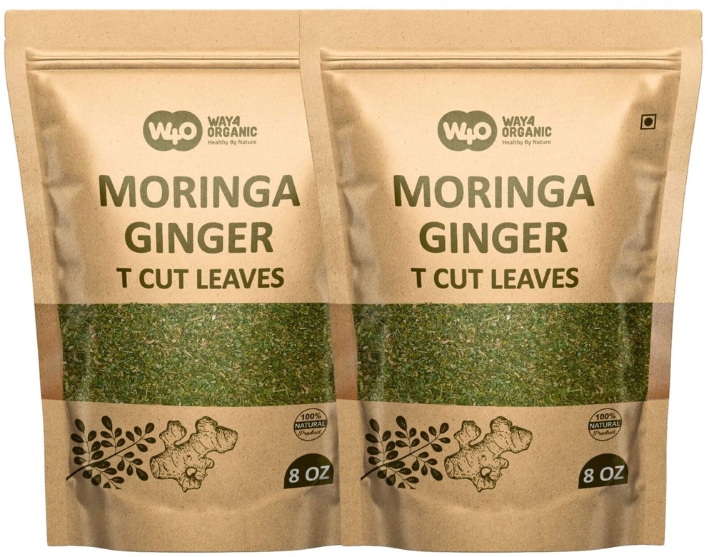 Moringa Tea with Ginger 8 oz, Boost Immunity, Aid in Digestion(2 Pack)