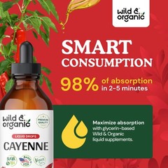 Organic Cayenne Pepper Drops – Antioxidant & Digestive Support Tincture – 4 oz L