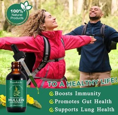 Mullein Drops for Lungs – Mullein Leaf Extract with Chlorophyll for Lung and Res