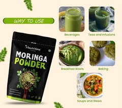 Nutrient-Dense Moringa Powder – Natural Detox & Antioxidant Support – 200g