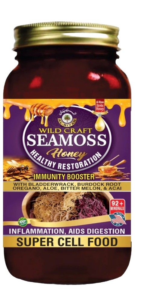 Organic Wild Craft SEA MOSS Honey By Al-Riyan, Super Cell Food, Immunity Booster