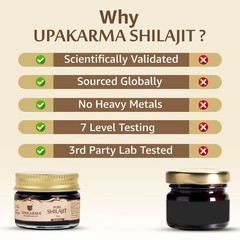 Upakarma Pure Shilajit Resin 10g Ayurvedic Energy Stamina Support Lab Tested