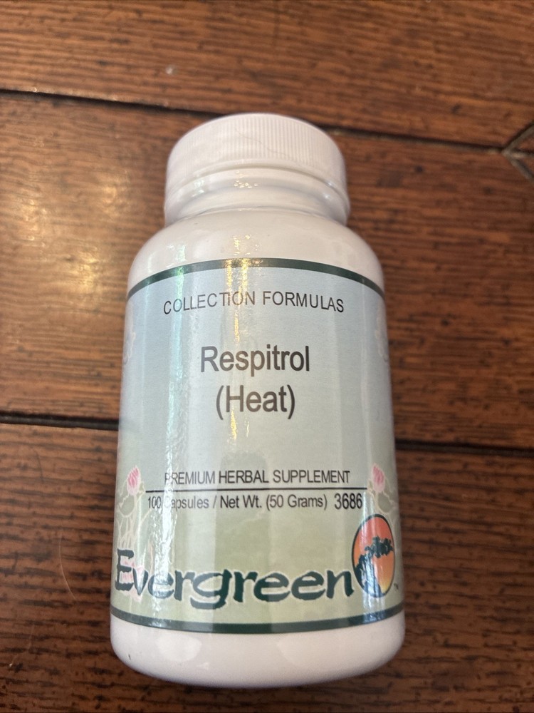 Evergreen Herbs: Respitrol Heat; 100 Capsules; Sealed but exp. 12/‘24