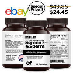 Semen & Sperm, Male Fertility Supplement, Increase Semen Volume, Sperm Count