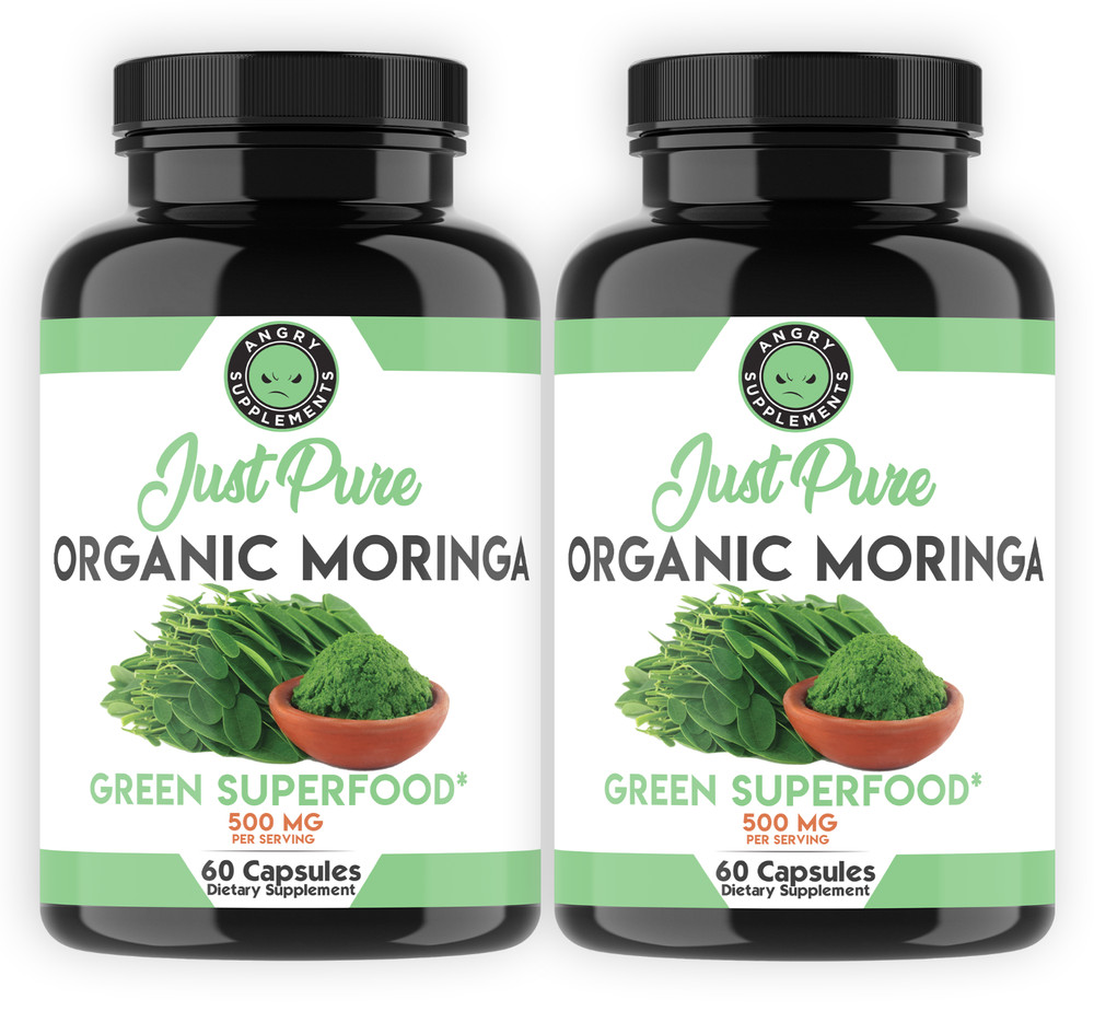 Moringa Oleifera Organic, Natural, bueno para el estomago 120 Count – 2 Pack