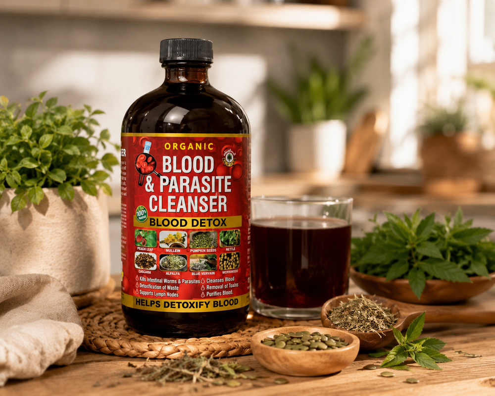 Herbal Blood Cleanse Formula 16oz | Liquid Botanical Wellness Blend | Natural He