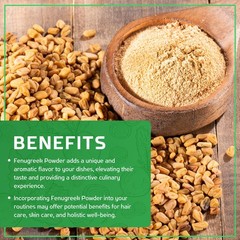 Organic Fenugreek Powder 7oz Bag – Gluten Free, Non-GMO, Methi Powder, Pure, Raw
