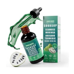 Soursop Pure Liquid Drops 10 in 1 Including Sea Moss, Moringa, Black Seed