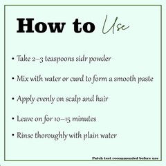 mi nature Sidr Powder, 227g (8oz, 0.5 lb) | Natural Hair Conditioner and Cleanse