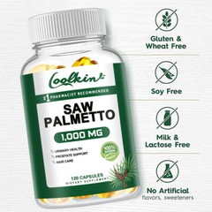 Saw Palmetto 1000mg – Prostate and Urinary Tract Health, Preventing Hair Loss