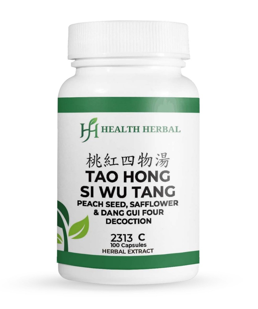 Health Herbal HH2313C Tao Hong Si Wu Tang 100 Capsules 2 Bottles