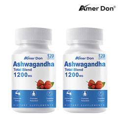 Organic Ashwagandha Capsules 1200mg 120 Capsules with Black Pepper Root Powder