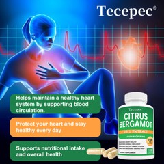 Citrus Bergamot 1500mg – 25:1 Extract, Organic Cholesterol Supplements