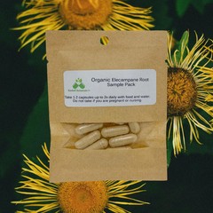 Organic Elecampane Root (Inula helenium) 500mg vegetarian capsules, made fresh