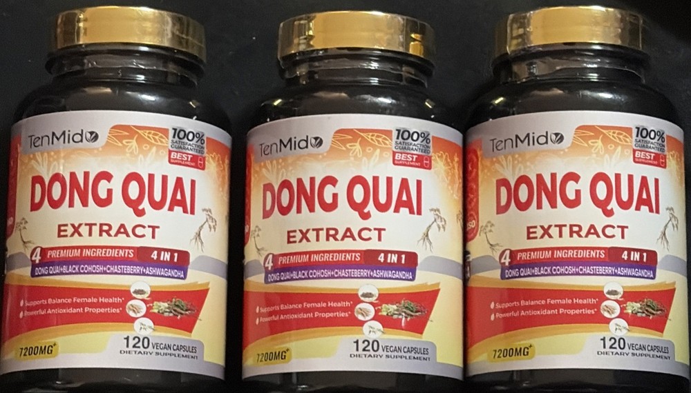 3X – TenMid Dong Quai 7200 mg 120 Capsules