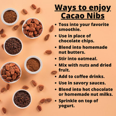 Raw Cacao / Cocoa Nibs – 100% RAW Chocolate Arriba Nacional Bean Superfood Fresh