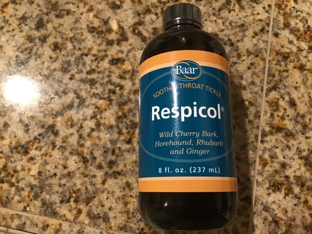 Baar Cough Syrup soothes throat RESPICOL herbal remedy 8 oz. NEW SEALED