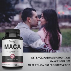 Maca 3200mg 120pcs- Testosterone Boost,Endurance Enhancement,High Efficiency