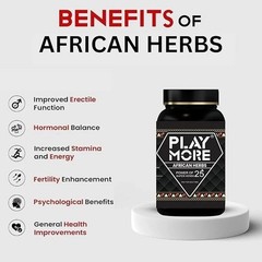 African Herbal Play More Powder Mens Energy Vitality and Health Support I USA UK