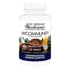 Herbal Mushroom Supplement for Immune Support 120 Capsules Organic MyCommunity