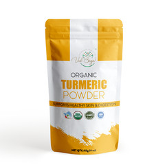 Ved Saga USDA Certified Organic Turmeric Root Powder, 4 oz | 8 oz | 16 oz (1 lb)