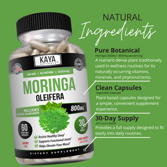 100% Pure Moringa Oleifera Leaf – Superfood, Antioxidant, Greens Supplement