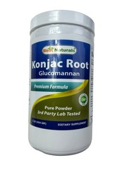 Best Naturals Konjac Root Glucomannan Pure Powder 1lb 454GM Exp Jan. 2027