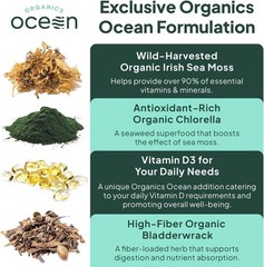 Organics Ocean Wild Sea Moss Capsules – 100% Organic 60 Count (Pack of 1)