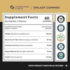 Himalayan Shilajeet /Shilajeet Gummies Extremely Potent, Ashwagandha 60N