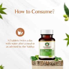 Maharishi Ayurveda Neem Organic 60 Tablets (Pack of 3) Herbal Skin Wellness