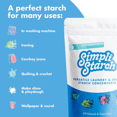 ® Dissolvable Starch Powder Mix. Makes 128 Oz Liquid Starch. Perfect for Laundry
