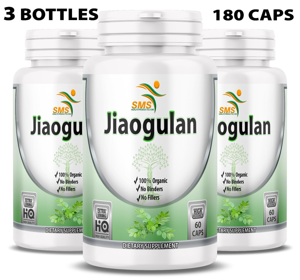 Organic Jiaogulan Herb Pills 100% Gynostemma Pentaphyllum Energy Boostr 500mg 3X