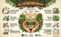 Neem Triple Complex T Cut, Blend of Neem Leaves, Bark, Flower (80:10: 10) 2 pack