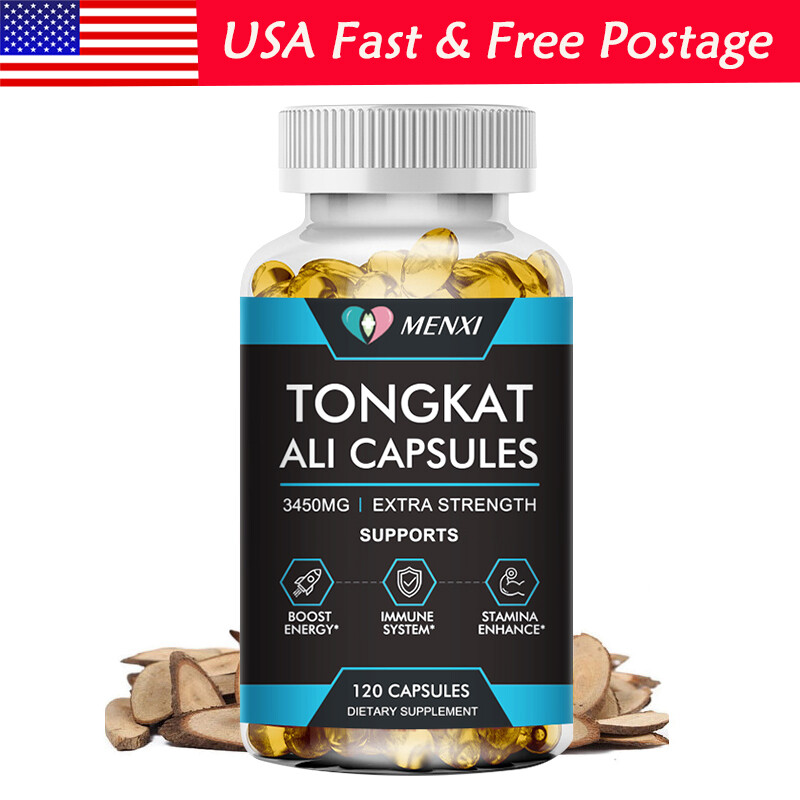 Natural Testosterone Booster 3450mg TongkatAli Extract 200:1 Strong 120 Capsules