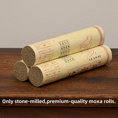 Handmade 5-Year Aged Stone-Milled Wild Mugwort Moxa Sticks, 2 Count, Pure Mugwor