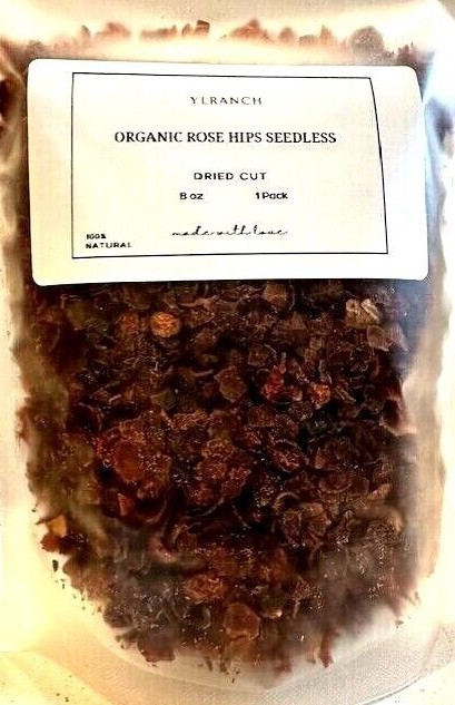 Rose Hips Organic Dried Cut / Farm Fresh Packed USA Free Ship
