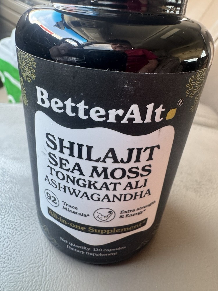 Shilajit Sea Moss TONGKA ALI Ashwagandha 92 Minerals Supplement 120 Caps 3/27