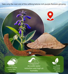 Salvia Miltiorrhiza Red Sage Roots Dan Shen Danshen 丹参 300g/10.6Oz.