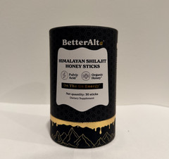 BetterAlt Pure Himalayan Shilajit Sticks w/ Organic Honey 30 STICKS BetterAlt