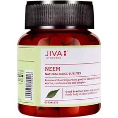 JIVA NEEM Tablets (60tab) 500mg, Herbal Ayurvedic Skin Wellness..