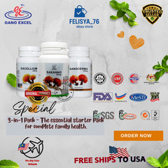 Ganoderma Excellium Sakanno Gano Excel(Lingzhi Mycellium)Body Immunity 30 Caps