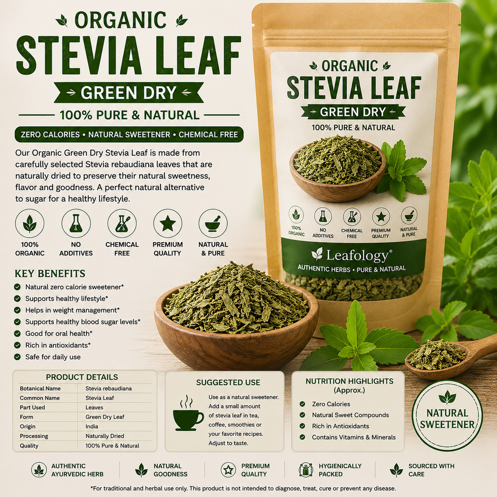 Organic Green Dry Stevia Leaf