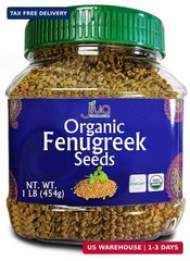 Jiva Organics Organic Fenugreek Seeds Whole 1 Pound Jar – Methi Seed for Cooking