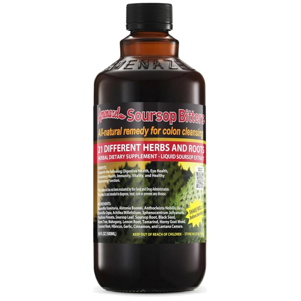 Natural Soursop Bitters for Colon Cleansing 16 fl oz