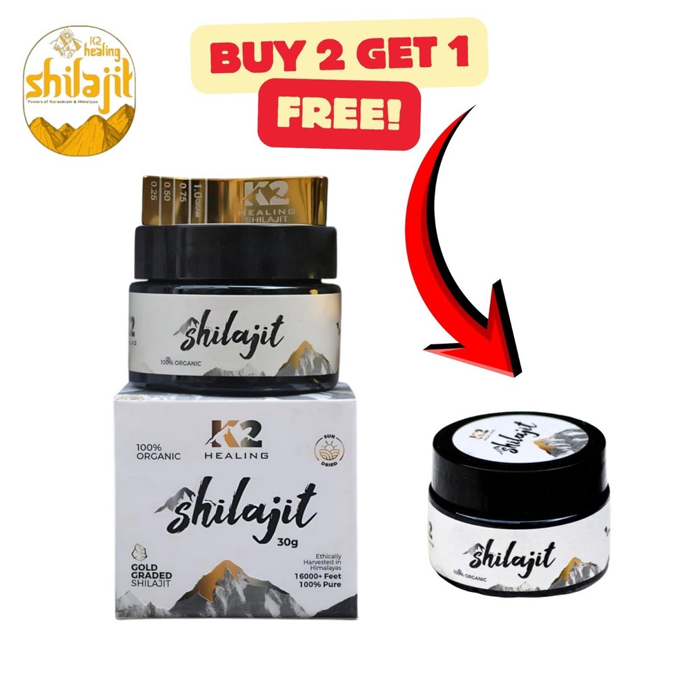 Pure Himalayan k2 healing Shilajit Resin 30g 2 with 1 (30g resin) free